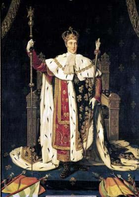 Jean Auguste Dominique Ingres Portrait of the King Charles X of France in coronation robes France oil painting art